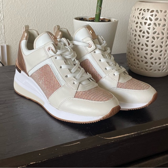 NEW Michael Kors High Heeled Sneakers - Picture 1 of 5